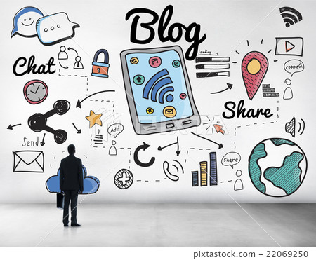 Blog Homepage Content Social Media Online Concept Blog Homepage Content Social Media Online Concept 22069250