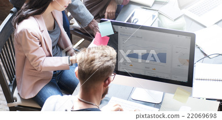 Business Team Discussion Data Marketing Statistics Concept Business Team Discussion Data Marketing Statistics Concept 22069698