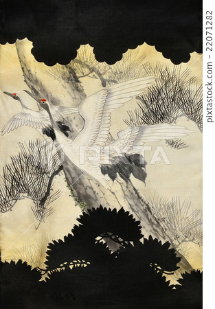 Festival picture silk fabric dyed cloth Tsuru Japanese pattern Festival picture silk fabric dyed cloth Tsuru Japanese pattern 22071282