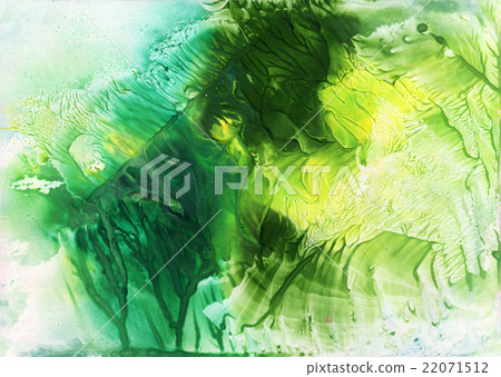 Abstract green and yellow watercolor background 22071512