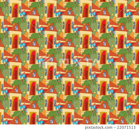 seamless pattern with houses seamless pattern with houses 22071513