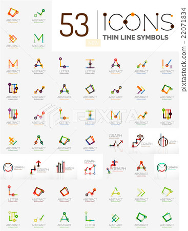 Collection of linear abstract logos Collection of linear abstract logos 22071834