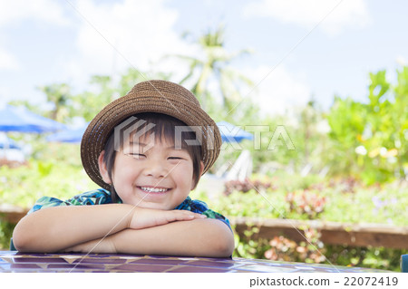 Landscape and child of tropical land 22072419