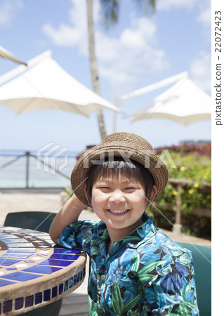 Landscape and child of tropical land 22072423