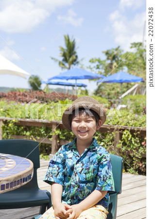 Landscape and child of tropical land 22072438