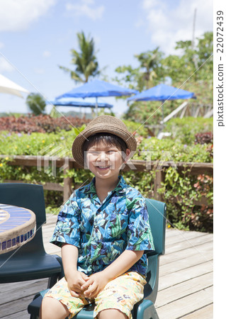 Landscape and child of tropical land 22072439
