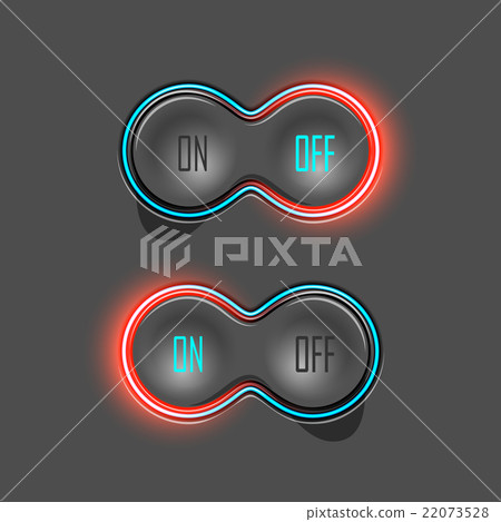 Button Switches with Backlight. On and Off. - Stock Illustration ...