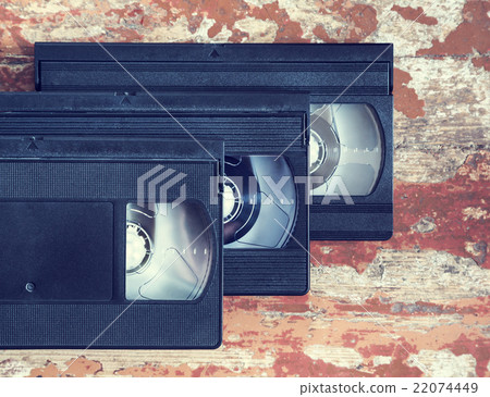 three videocassette close up 22074449