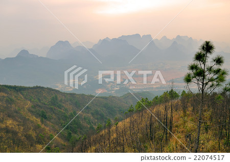 Guilin Yaoshan Mountain, China.. Guilin Yaoshan Mountain, China.. 22074517