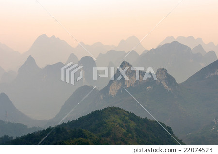 Guilin Yaoshan Mountain, China.. Guilin Yaoshan Mountain, China.. 22074523