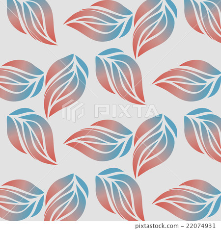 leaves orange blue patern 22074931