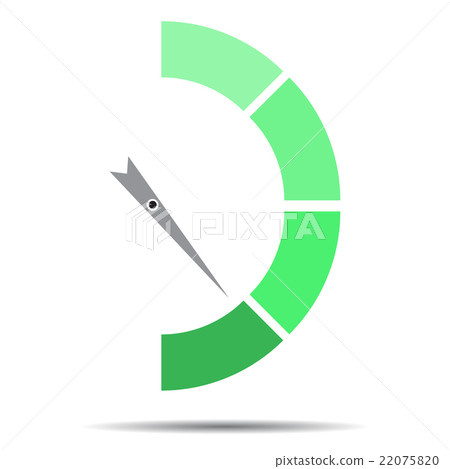 Indicator green with pointer needle Indicator green with pointer needle 22075820