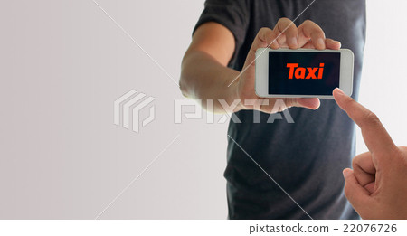 a man using hand holding the smartphone a man using hand holding the smartphone 22076726