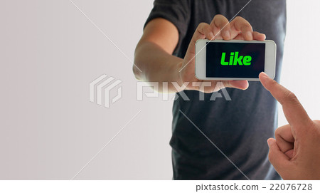 a man using hand holding the smartphone 22076728
