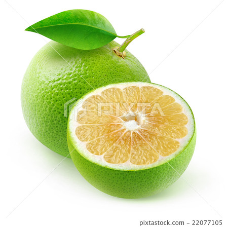 图库照片: isolated white grapefruits