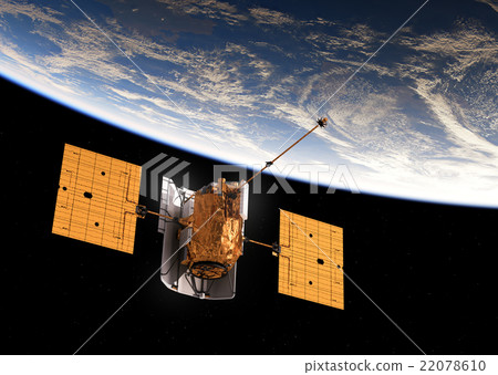 Satellite Orbiting Earth 22078610