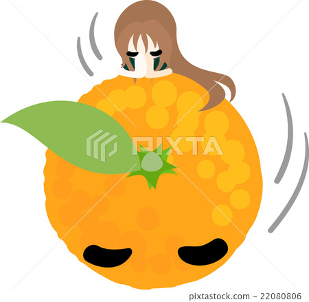 Bowing girl and orange Bowing girl and orange 22080806
