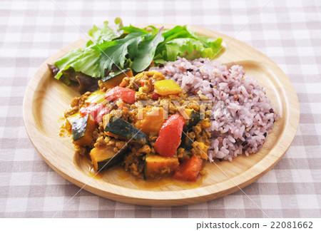 咖啡館米（南瓜和辣椒粉的keema咖哩）與食譜 22081662