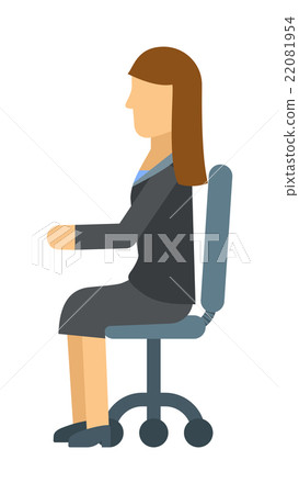 Business woman resting on office armchair 22081954