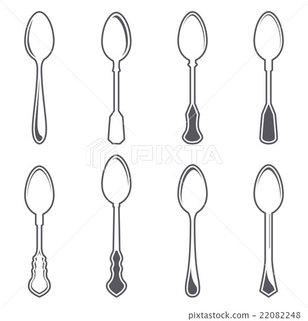 Set of eight tablespoons vector Set of eight tablespoons vector 22082248
