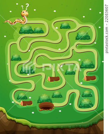 Game template with snake and hole 22083607