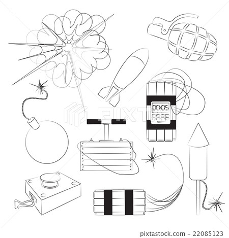 Set of bombs. Explosives - Stock Illustration [22085123] - PIXTA