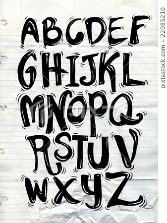 Hand drawn alphabet letters - Stock Illustration [22085210] - PIXTA