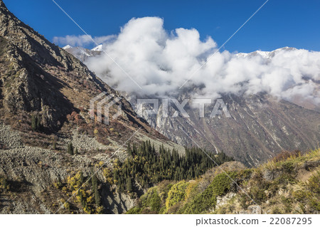 The panorama of mountain landscape of Ala-Archa 22087295