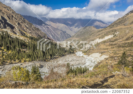 The panorama of mountain landscape of Ala-Archa The panorama of mountain landscape of Ala-Archa 22087352
