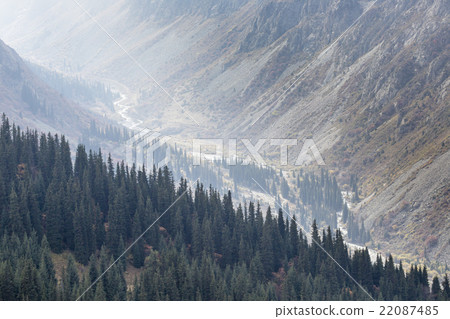 The panorama of mountain landscape of Ala-Archa The panorama of mountain landscape of Ala-Archa 22087485