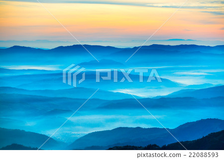 Blue mountains and hills 22088593