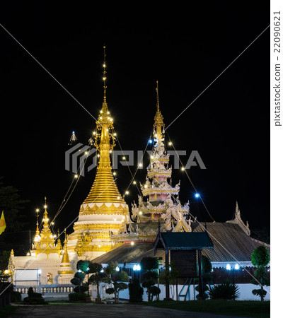 Burmese style temple in Thailand 22090621