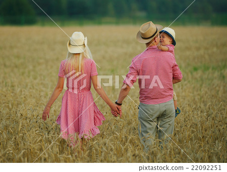 happy family in country style 22092251
