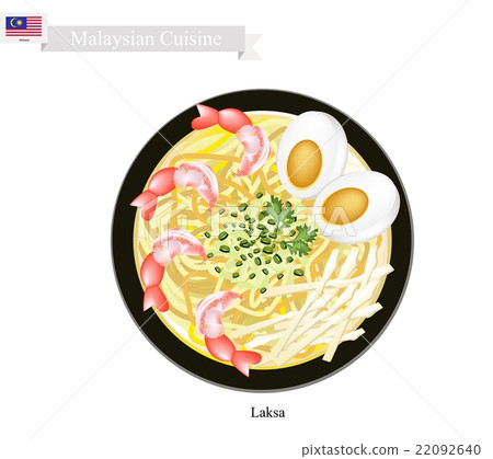 Laksa or Malaysian Rice Noodle in Spicy Soup Laksa or Malaysian Rice Noodle in Spicy Soup 22092640