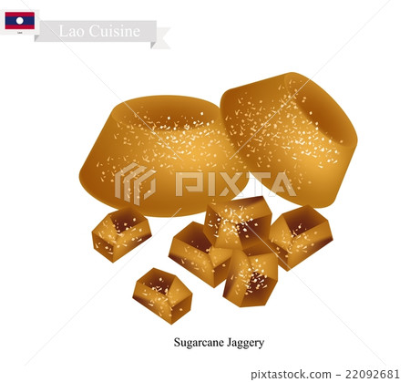 Sugarcane Jaggery, A Popular Dessert in Lao 22092681