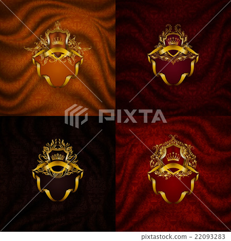 Elegant golden frame banner 22093283