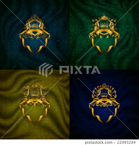 Elegant golden frame banner 22093284