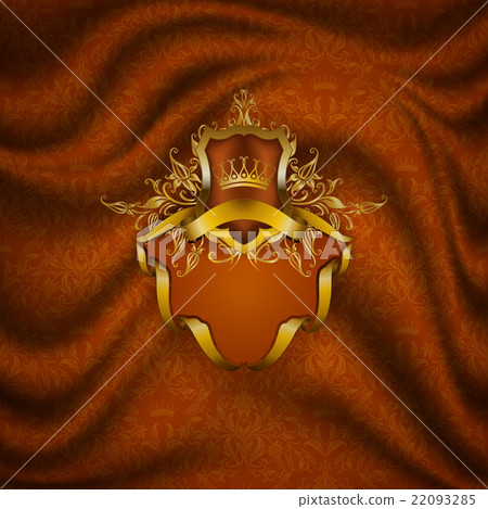 Elegant golden frame banner 22093285