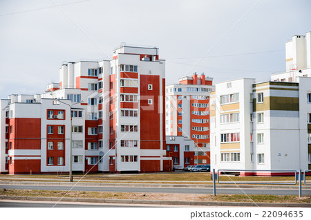 Coloful panel houses in Gomel city, Belarus. Coloful panel houses in Gomel city, Belarus. 22094635
