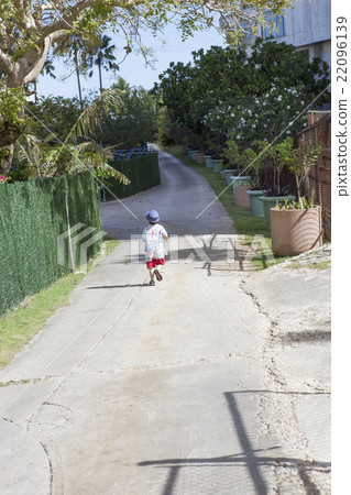 Landscape and child of tropical land 22096139