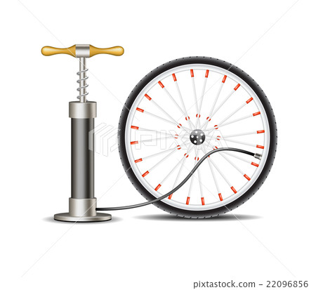 Air pump with bicycle wheel 22096856