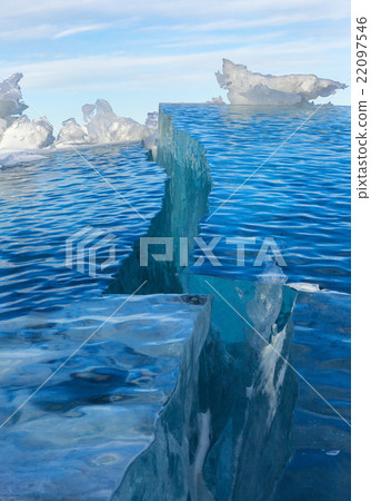 Cracks in the ice. Cracks in the ice. 22097546