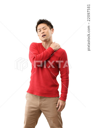 White back image of men in their 30s casual wear figure White back image of men in their 30s casual wear figure 22097581
