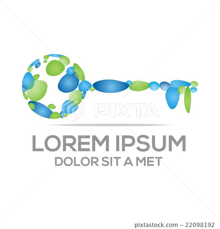 logo key circle element design 22098192