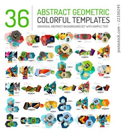 Collection of abstract backgrounds-插圖素材 [22100245] - PIXTA圖庫