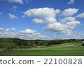 Prairie, blue sky and clouds 22100828