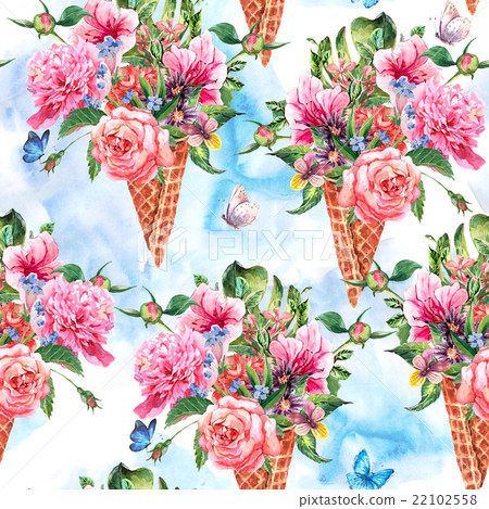Set of watercolor fruit on a white background 22102558