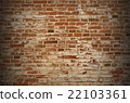 Brown brick wall texture background with vignette. 22103361