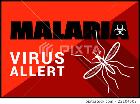 malaria virus allert vector outline 22104502