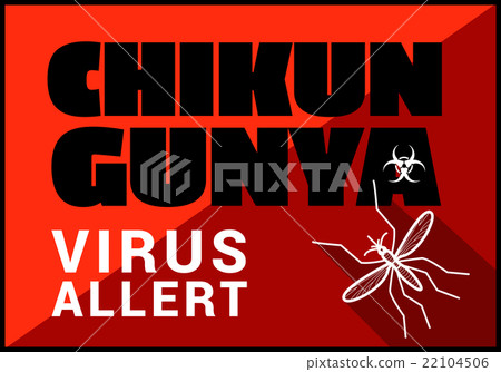 Chikungunya virus allert vector outline 22104506